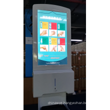 Advertising digital signage 21.5inch LCD screen display with Automatic hand sanitizer dispenser kiosk